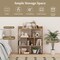 Costway 1/2 PCS 7-cube Bookcase Open Storage Shelf with Anti-tipping Kits for Living Room White/Black/Natural